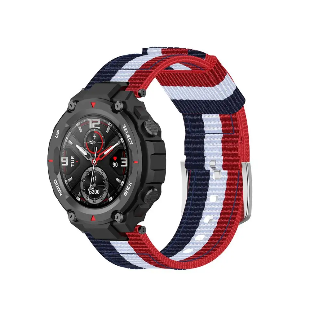 Top Quality Nylon Wrist Bracelet Band for Xiaomi Huami Amazfit T-Rex Replacement Smart Watchband A1918 Strap | Электроника