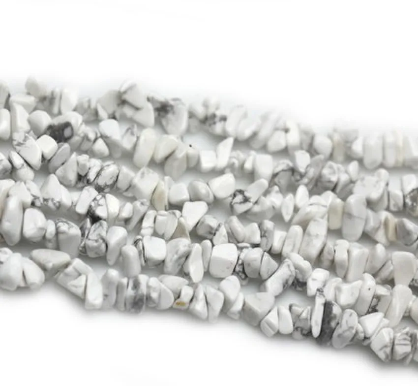 LELX Magnesite каменные бусины, гравий бусины для изготовления ювелирных изделий гравий свободного профиля в бусины для изготовления браслетов прядь 16 дюймов 5-8 мм бусины