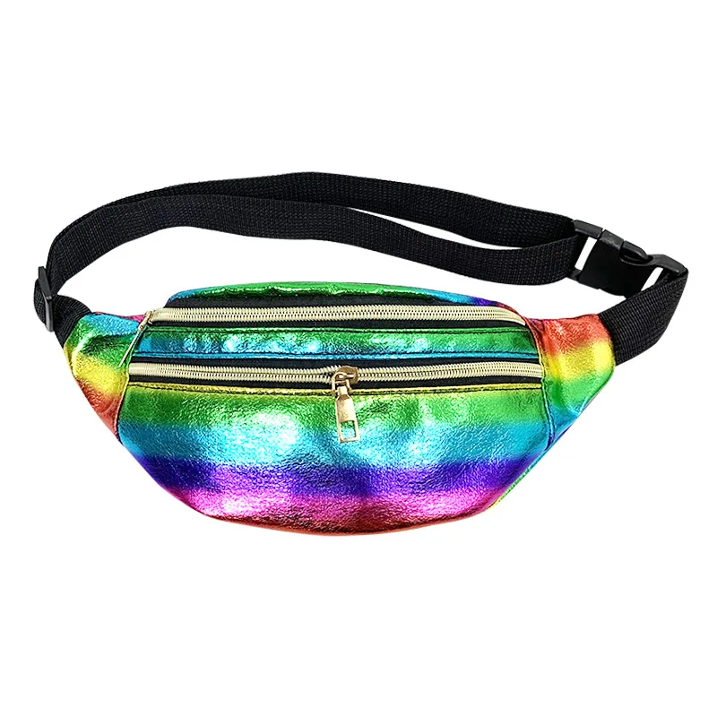 

New Fanny Ladies Laser Bum Bag Waist Fanny Pack Holiday Travel Wallet Money Belt Running Zip Belt Money Pouch Travel Holiday Bag
