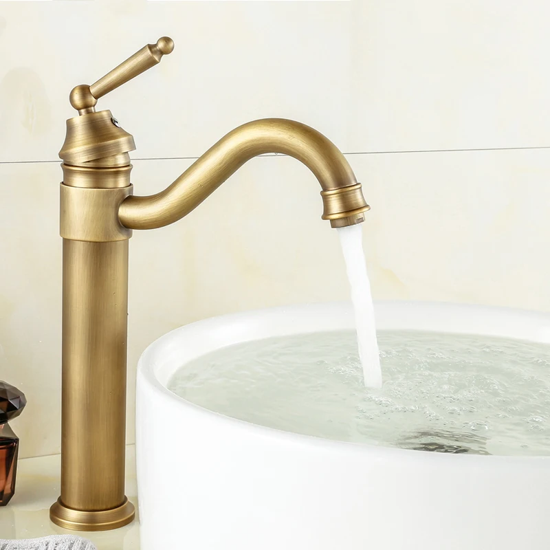 Высокий водопроводный кран для раковины в ванной комнате смеситель холодной и