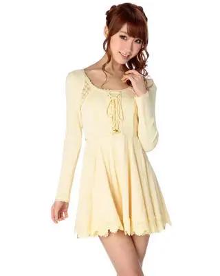 Однотонное трикотажное платье LIZ LISA в рубчик с бантом на бретельках|Женские