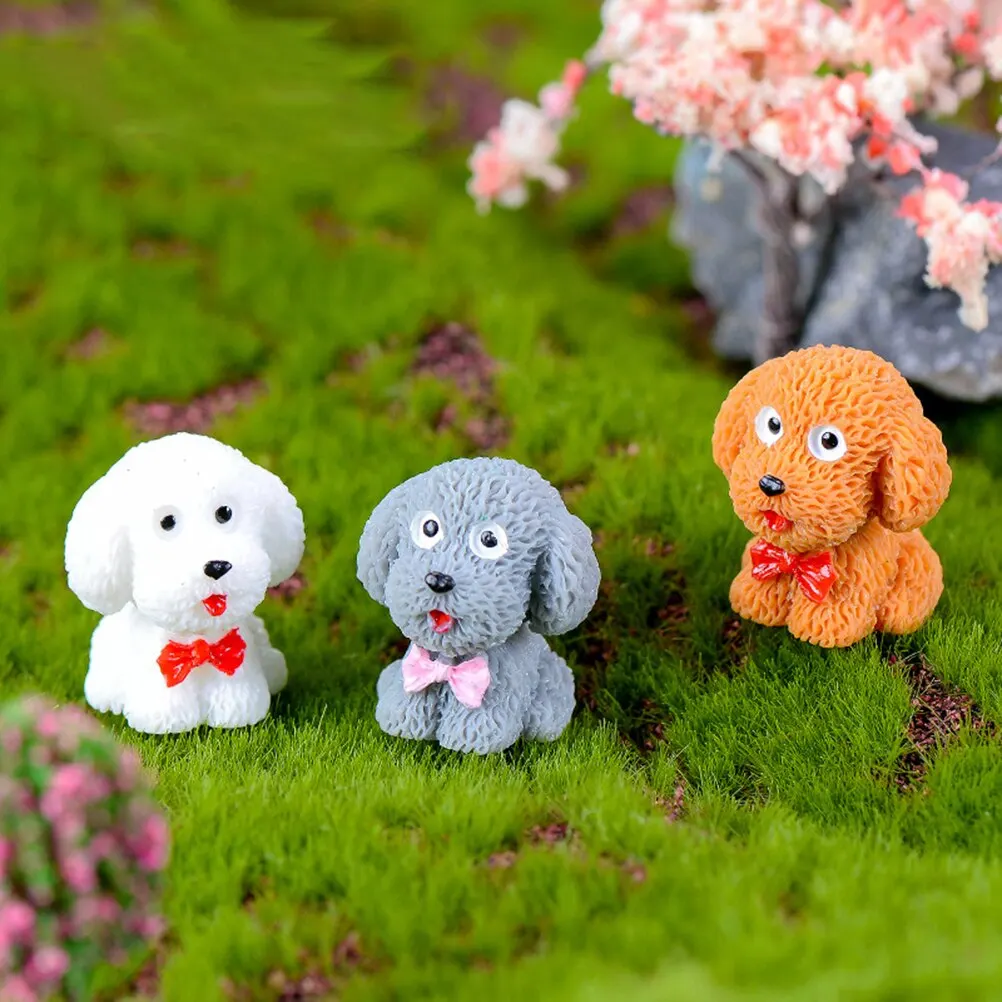 4 шт. миниатюрные Мультяшные мини собаки из смолы|Статуэтки и миниатюры| |
