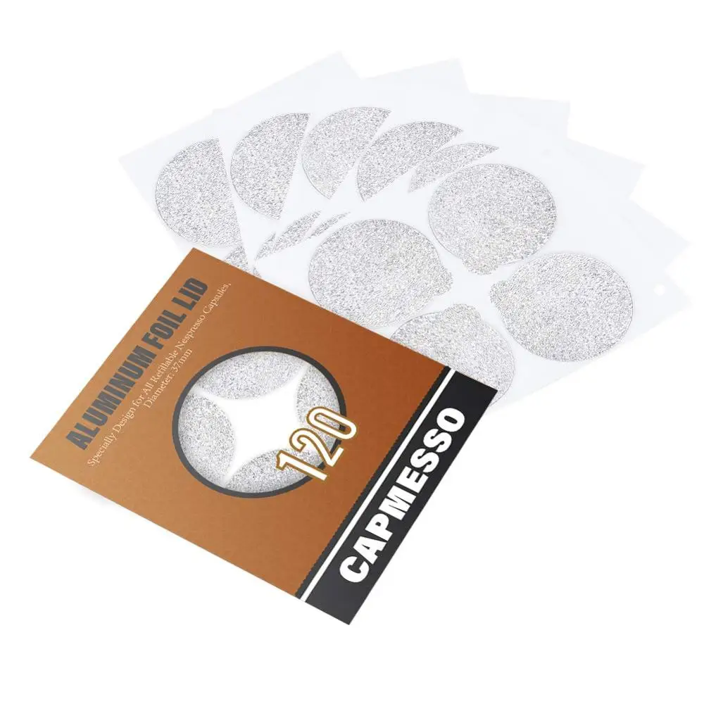 Nespresso капсулы Стикеры Фольга крышки для заправки Кофе самоклеющиеся Бумага