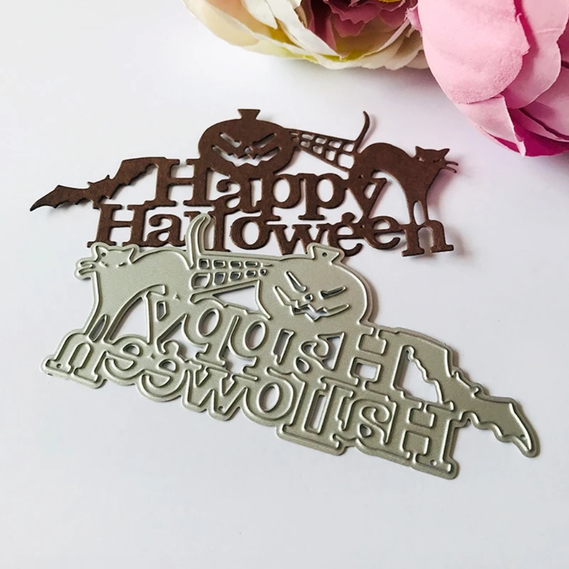 

3pcs/set Happy Halloween Metal Cutting Dies Stencil Scrapbooking DIY Album Stamp Paper Card
