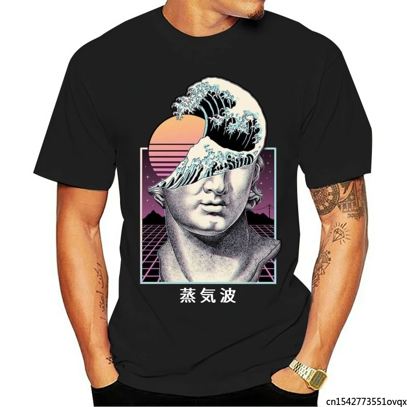 

The Great Wave on A Starry Night T Four Seasons Casual Tees O-Neck Short Unisex Tee