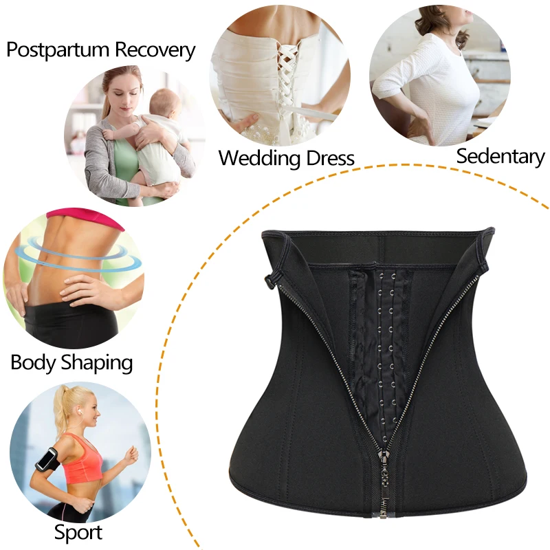 

Trainer Corset Neoprene Sweat Sauna Waist Trimmer Belt Body Shaper Abdominal Fat Burning Sports Girdles Tummy Control Shapewear