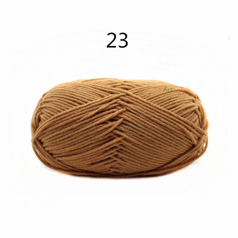 23 10pcs Хлопчатобумажная пряжа смешанные 10 шт х 50 грамм для вязания крючком, пряжа вязальная Вязание игла 3 мм ручной Вязание 4-слойная нить, Лидер продаж - Цвет: 23 10pcs