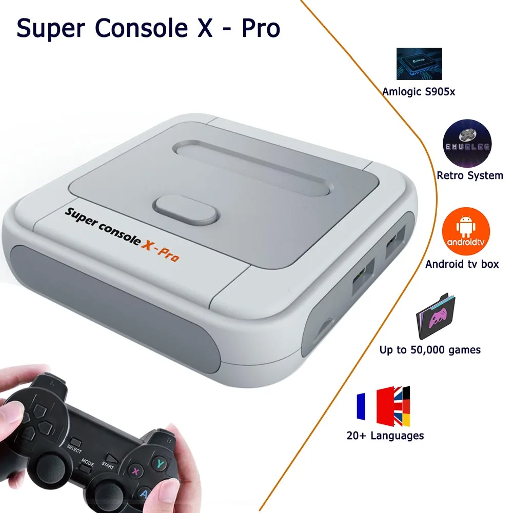Новинка 2022 супер консоль X Pro видеоигровые консоли с 50 + эмуляторами для PSP/Playstation
