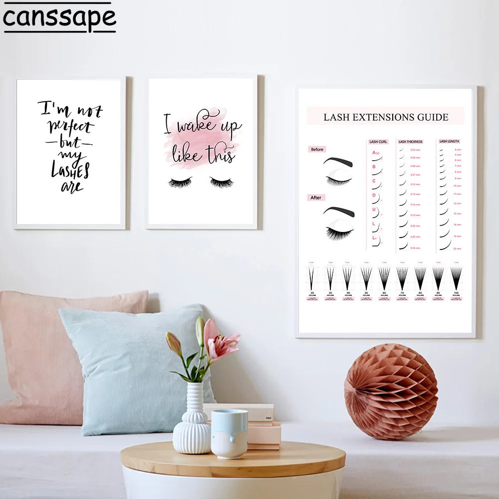 Постер для наращивания ресниц плакаты и принты макияжа рисование на холсте