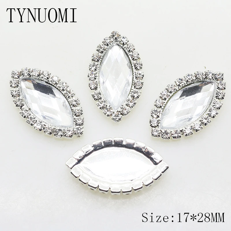 Алмазные пуговицы ручной работы, украшения «сделай сам», рождественские праздничные украшения, аксессуары, 10 шт./партия, 28*17 мм