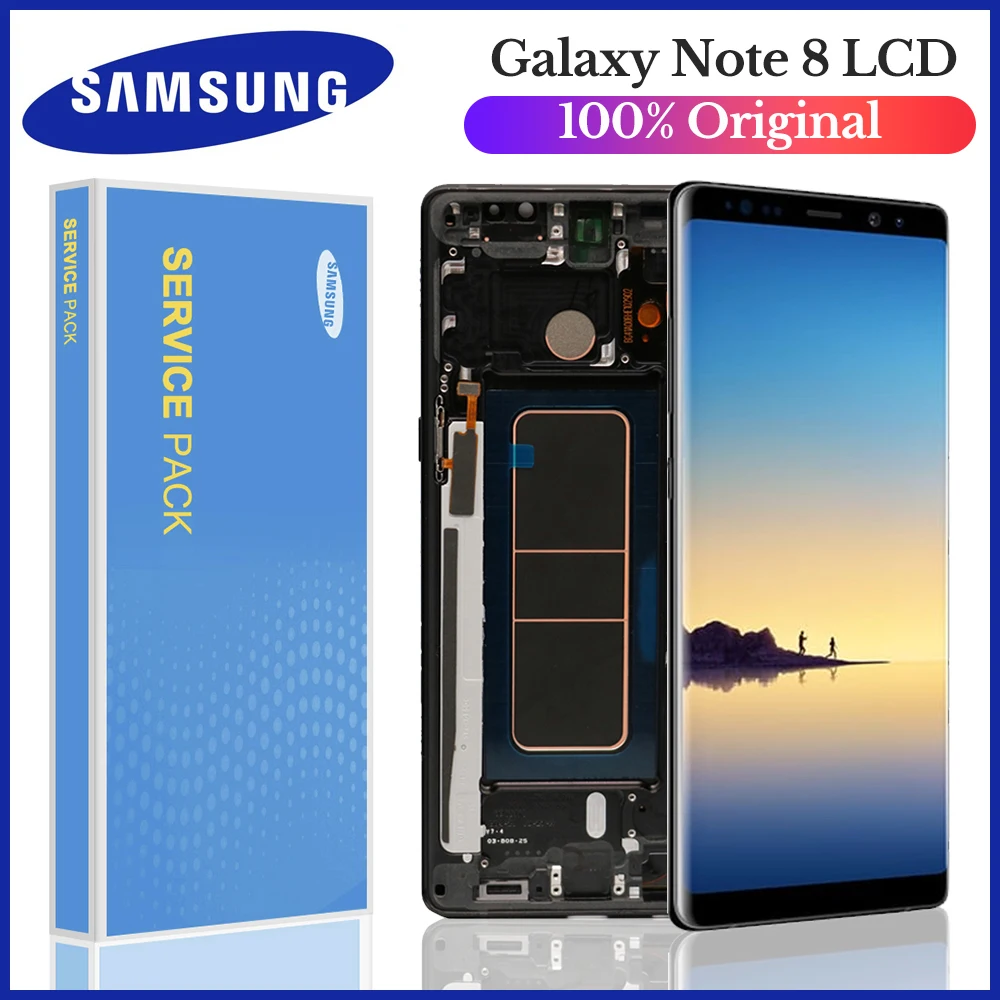 6 3 &quotОригинальный супер AMOLED дисплей для SAMSUNG Galaxy NOTE 8 LCD N950 N950F сенсорный экран