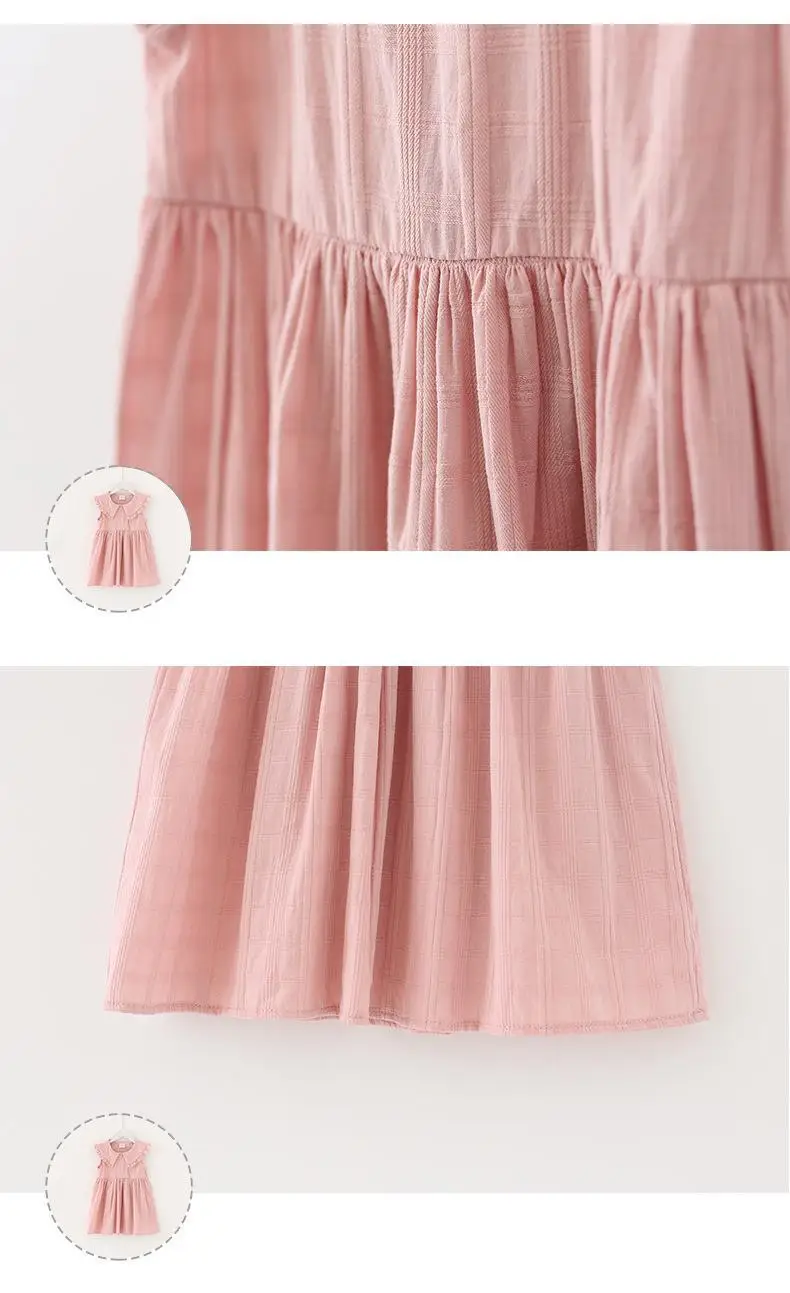

Children Clothes Summer Girls Princess Dress New Doll Lape Double-breasted Dress Kids Casual Dress Dress For Girls 1 To 6 Years