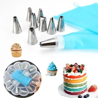 pastry sockets set 12 pieces stainless steel diy nozzles kits1 reusable pastry bags 2 couplers