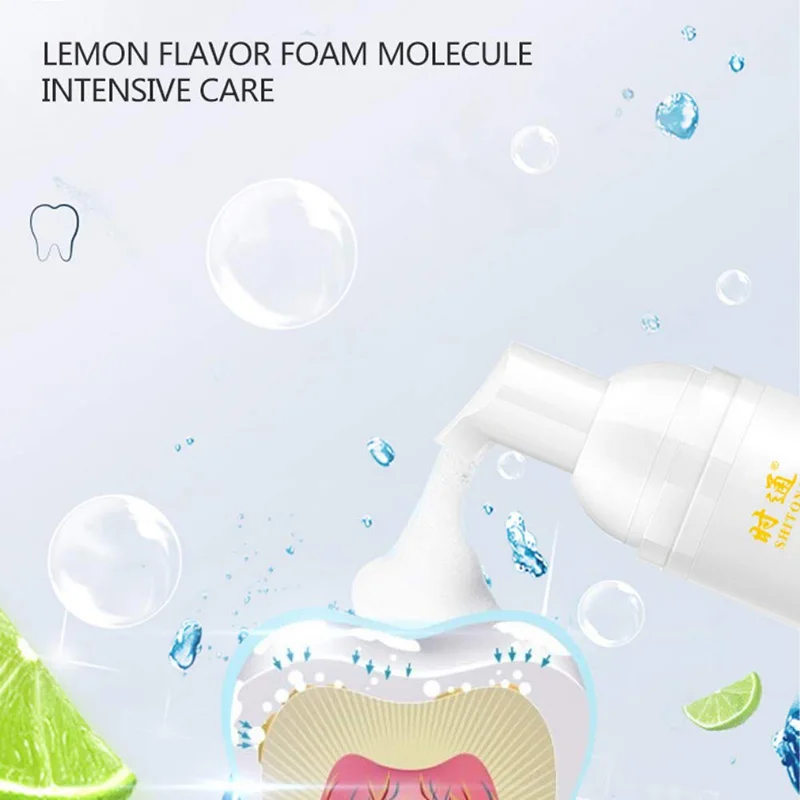 Мятный лимонный аромат мусс зубная паста удаляет зубные пятна налет для очистки