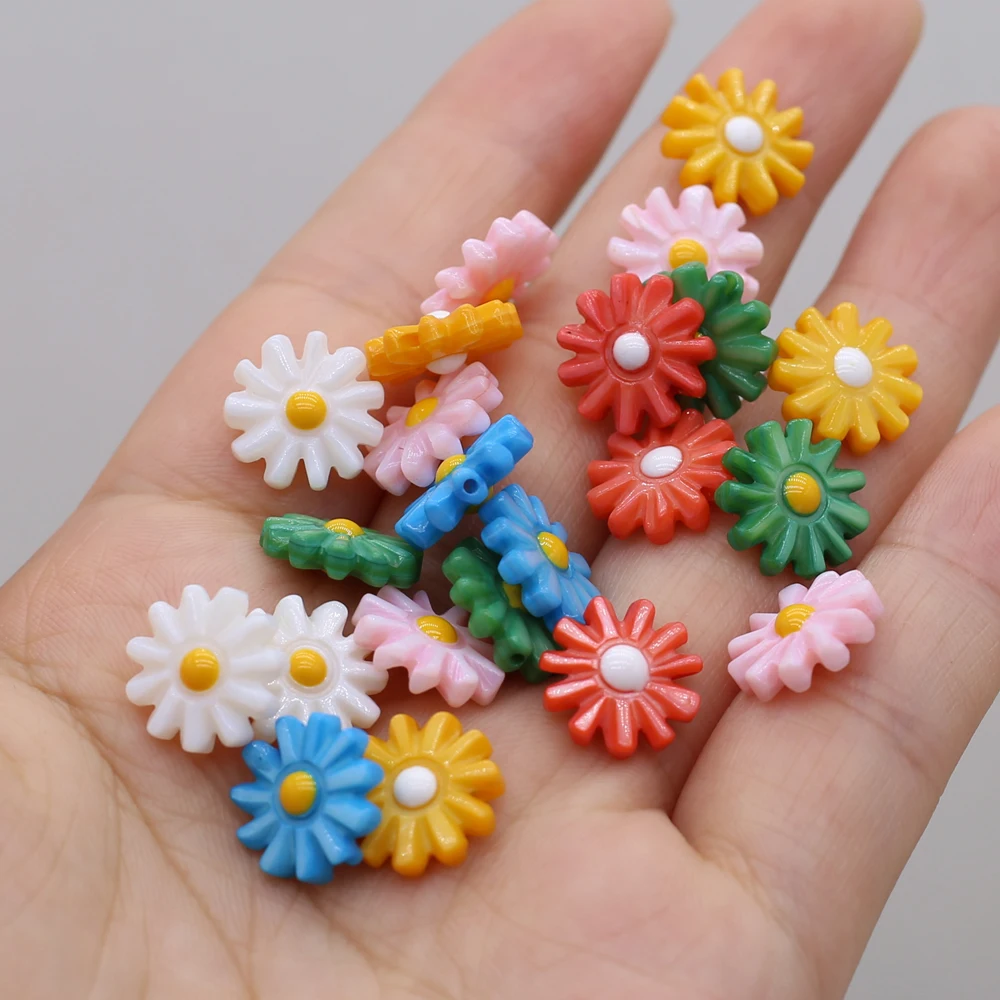 

5PCS 2021Natural Freshwater Shell Sun Flower Loose Beads Multicolor Making DIY Necklace Bracelet Anklet Earring Jewelry Gift10mm