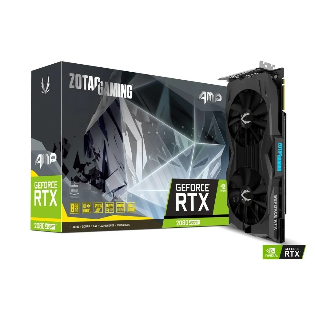 Видеокарта Zotac AMP nVidia GeForce RTX 2080 Super 1845MHz 8192MB 15500MHz 256 bit RTL [ZT T20820D 10P]|Видеокарты| |