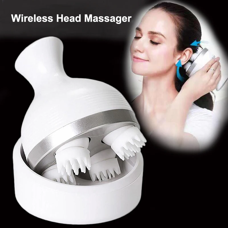 Waterproof Head Massager Electric Vibrating Scalp Body Deep Massage Migraine Relief Prevent Hair Loss Relieve Stress Health Care | Красота и
