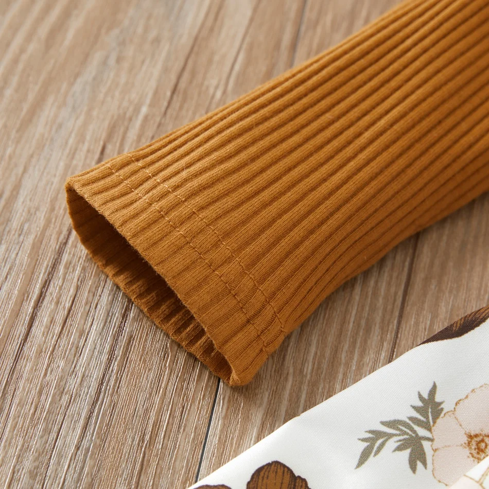 PatPat/Новое поступление осенне-зимнее платье с длинными рукавами и цветочным