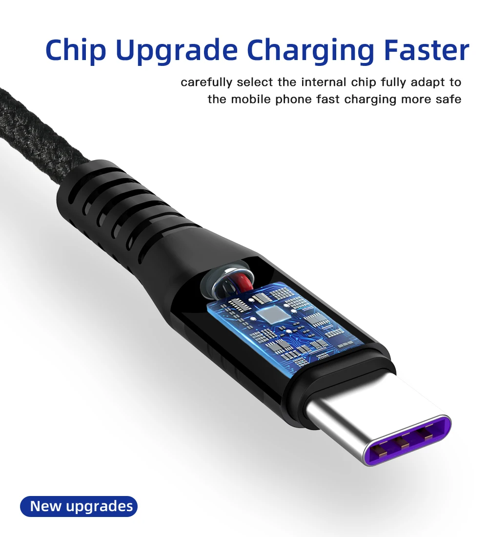 5A usb type-C кабель для huawei mate 20 Pro P30 P20 Pro Lite мобильный телефон USB C Быстрая зарядка зарядное устройство Шнур USB-C type-C кабель