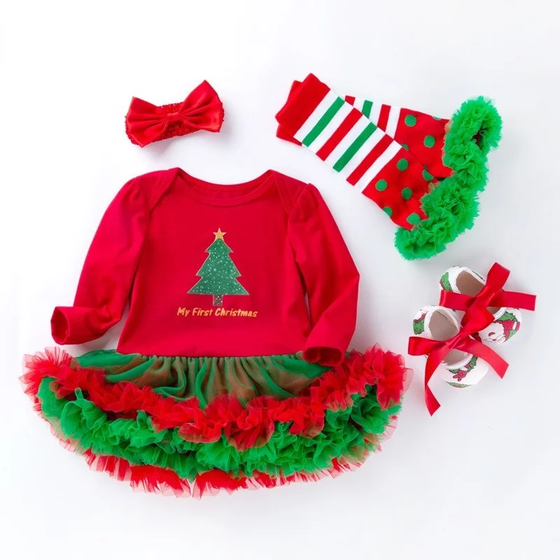 

Детское рождественское платье, комбинезоны для новорожденных, одежда принцессы для девочек, Рождественский костюм для новорожденных, боди,...