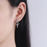 new fashion simple style cute drop earrings square hollow geometric dangle earring stud female piercing earring accessory gifts