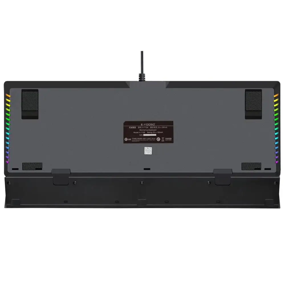 X 7100 Механическая игровая клавиатура с боковым освещением светодиодный USB