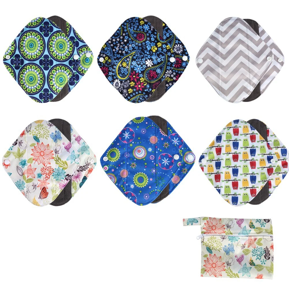 6 шт многоразовые менструальная чаша ткань санитарный Комплект салфеток из