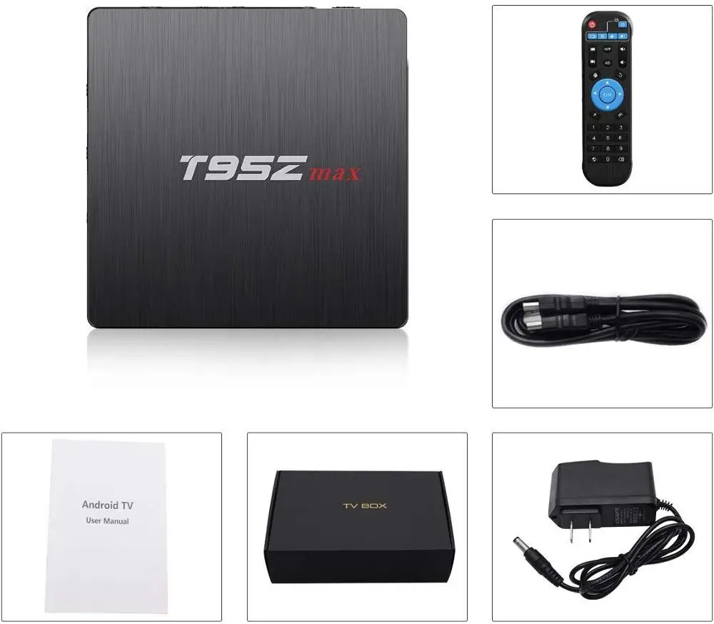 T95Z Max Android tv Box 3 ГБ ОЗУ/32 Гб ПЗУ Amlogic s912 Восьмиядерный смарт ТВ коробка 2 4 ГГц/5 ГГц WiFi