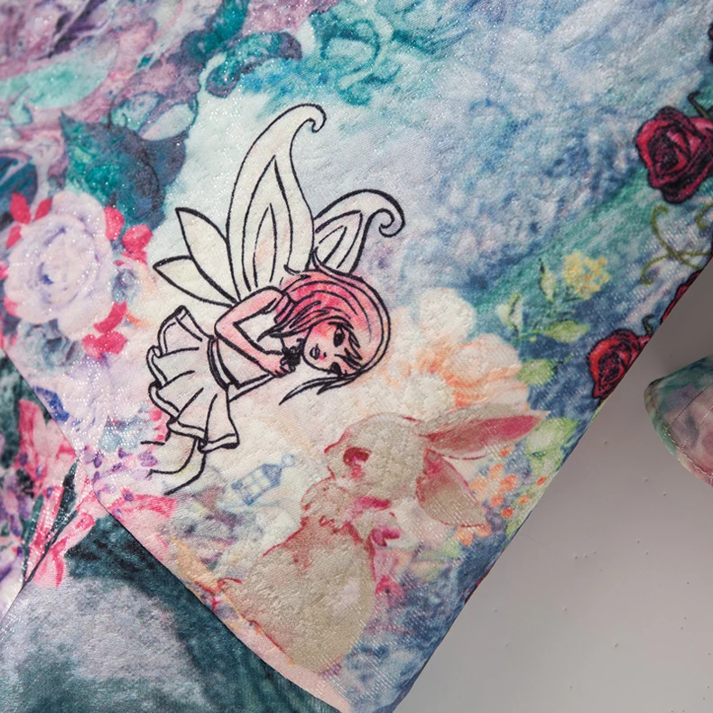 

Women's Runway Dresses Turn Down Collar Long Flare Sleeves Printed Ruffles Fashion High Street Short A Line Dresses