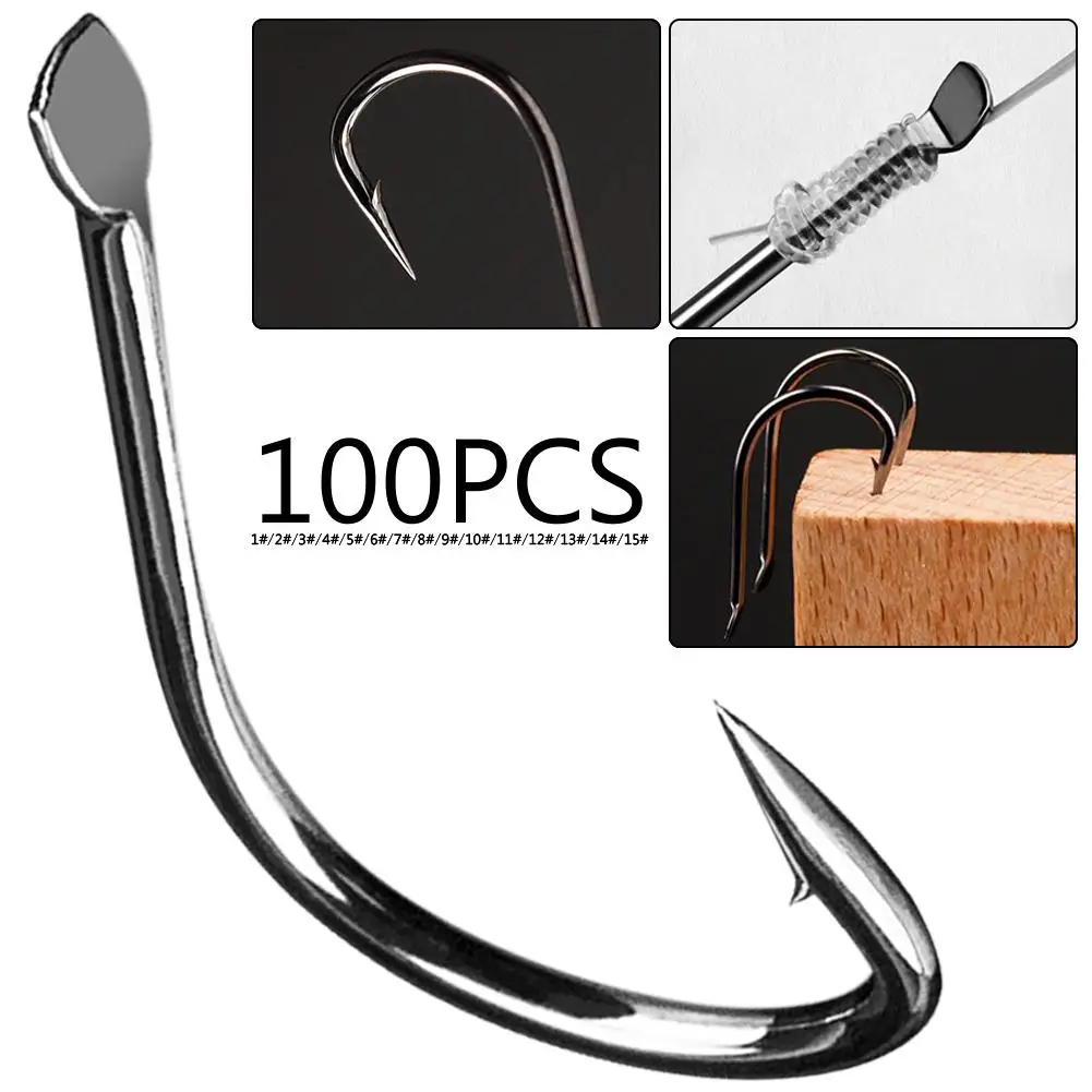 

100 шт. набор рыболовных крючков из углеродистой стали одинарный рыболовный крючок рыболовная приманка Jip колючая карпа крючки морские снаст...