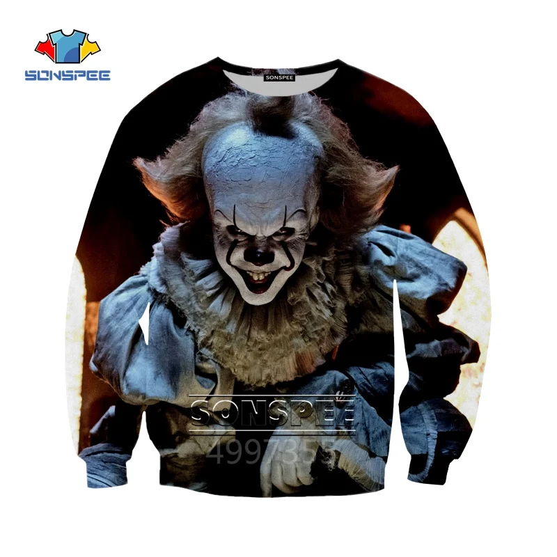 2 SONSPEE Stephen King's It clown Harajuku/футболка с 3d принтом для мальчиков и девочек-подростков/толстовки/шорты Детская одежда X214 - Цвет: 2
