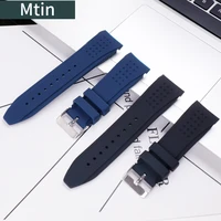 silicone strap pin buckle for all brands of curved interface 24 mm watch accessories womens rubber bracelet watchbands