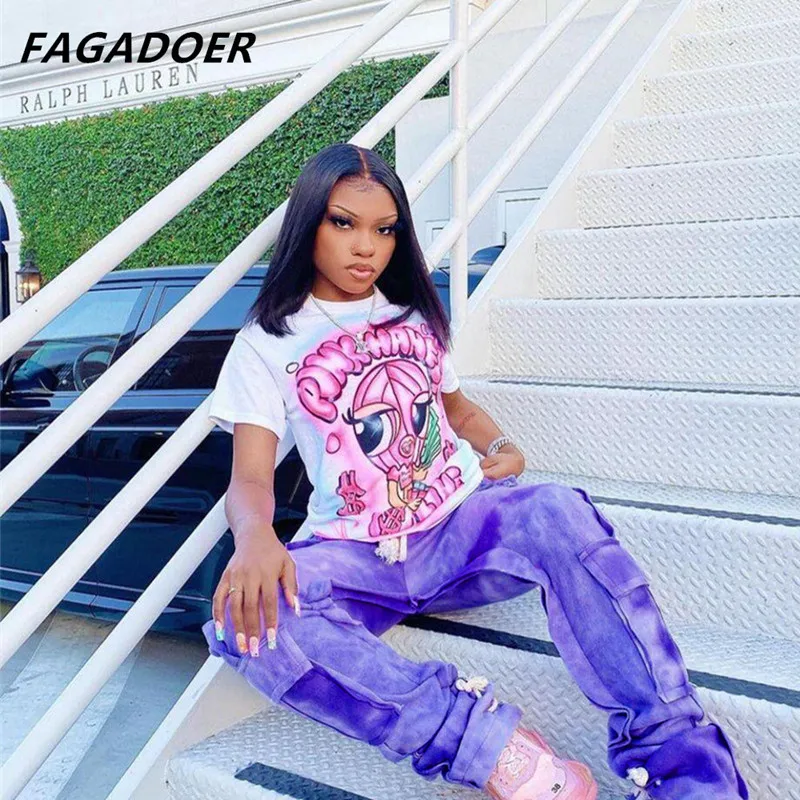 Брюки-карго женские с завышенной талией в стиле хип-хоп | Женская одежда