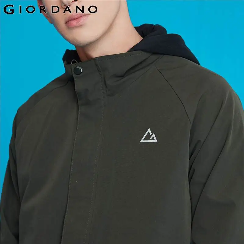 Giordano мужская ветровка g-motion без капюшона с вышивкой на груди данная модель имеет