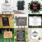 Водонепроницаемые Свадебные приветственные Знаки Деревянные Переводные картинки с названием деревенские Свадебные украшения виниловые доски персонализированные настенные стикеры современные HQ9989