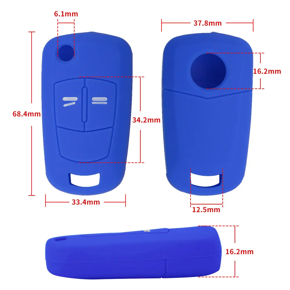 OkeyTech 2 кнопки Мягкий силиконовый чехол для дистанционного ключа автомобиля Opel