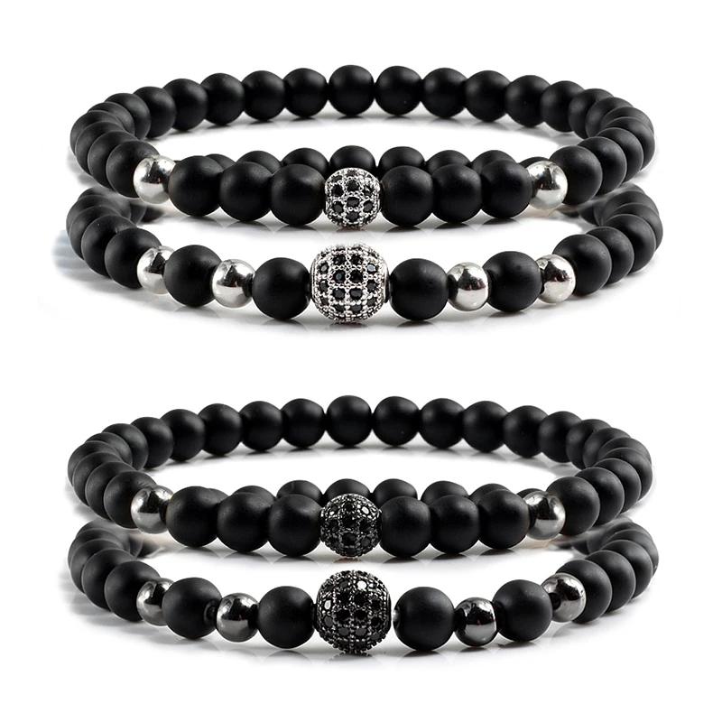 2 шт. очаровательные браслеты для пар браслет из розового золота с натуральным