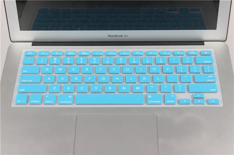 Sky blue Новая версия США градиентная цветная силиконовая крышка клавиатуры для MacBook Air 13 Pro 13 15 17 retina imac 21,5 2" Защита клавиатуры - Цвет: Sky blue