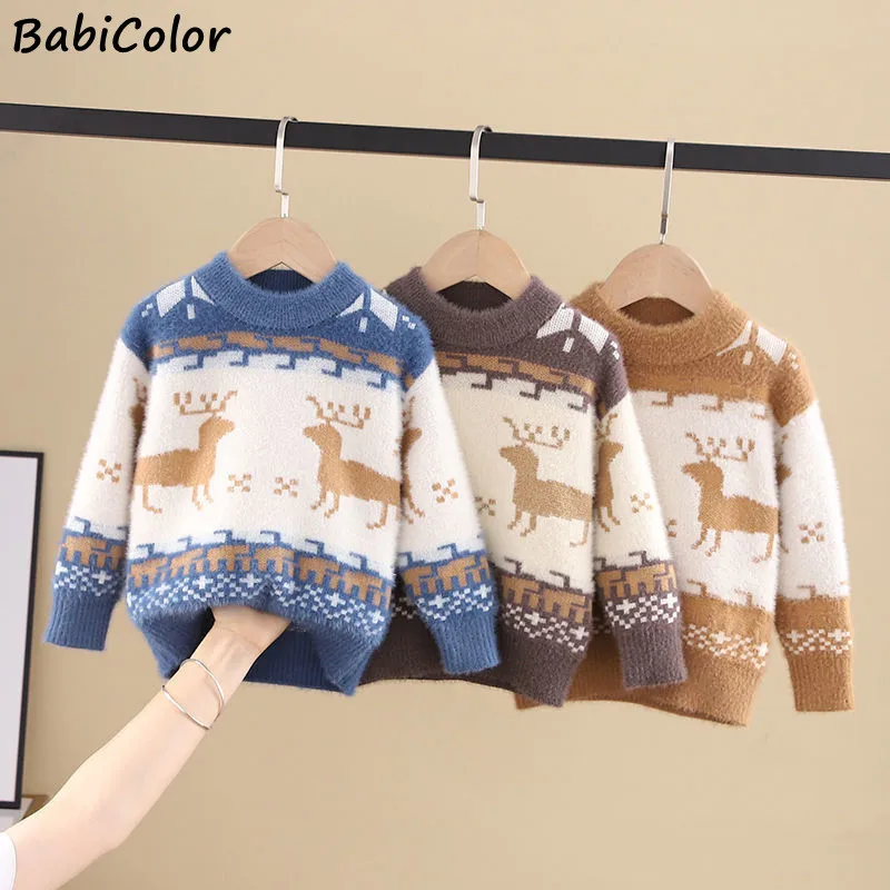 

BabiColor/Детский свитер; Сезон осень-зима; Детский пуловер из норкового флиса для мальчиков; Свитера для маленьких мальчиков; Плотная куртка; Ба...