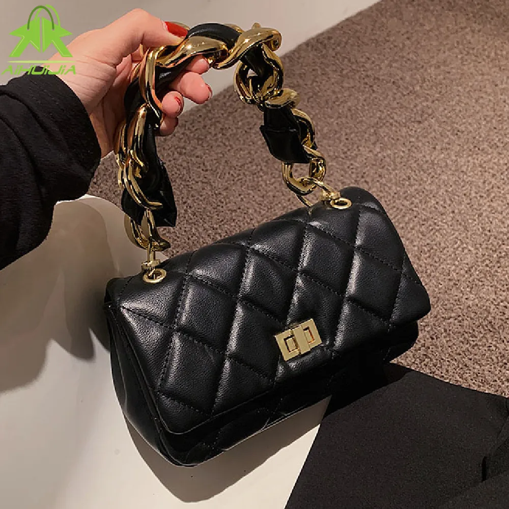 

Luxury Designer Handbags Women Bag High Quality Sewing Thread Small Messenger Bag Fashion Chain Female Shoulder Crossbody Bag