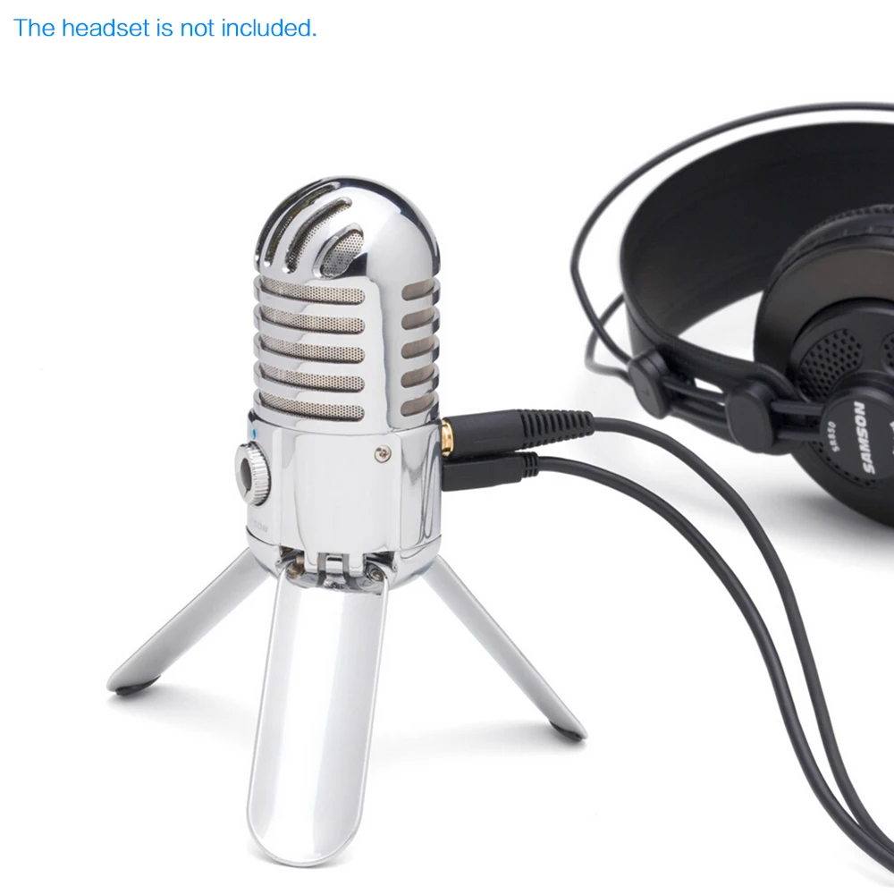 Samson Meteor Mic Studio Desktop Recording Condenser Microphone Fold-back Legs Design with USB Cable Carrying Bag | Спорт и