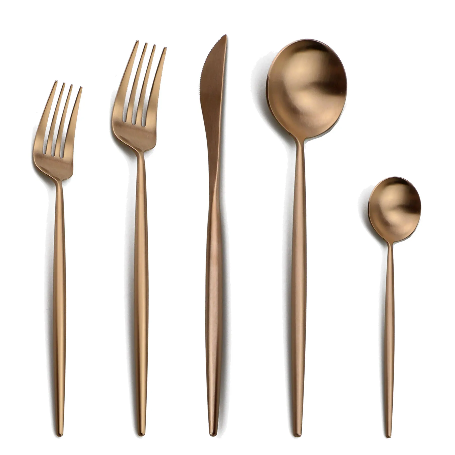 4-Piece Stainless Steel Dinnerware High Quality Metal Tableware Rose Gold Mirror Polished Butter Steak Knife Bagels Cheese | Дом и сад