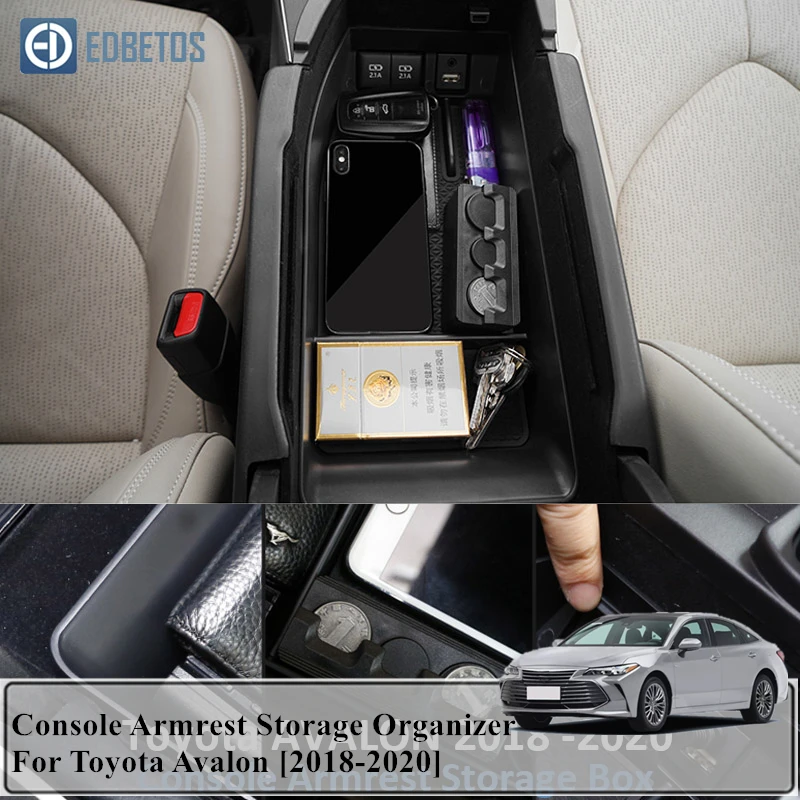 Avalon Armrest Storage Glove Box Car Organizer For Toyota 2018 2019 2020 Accessories Plastic | Автомобили и мотоциклы