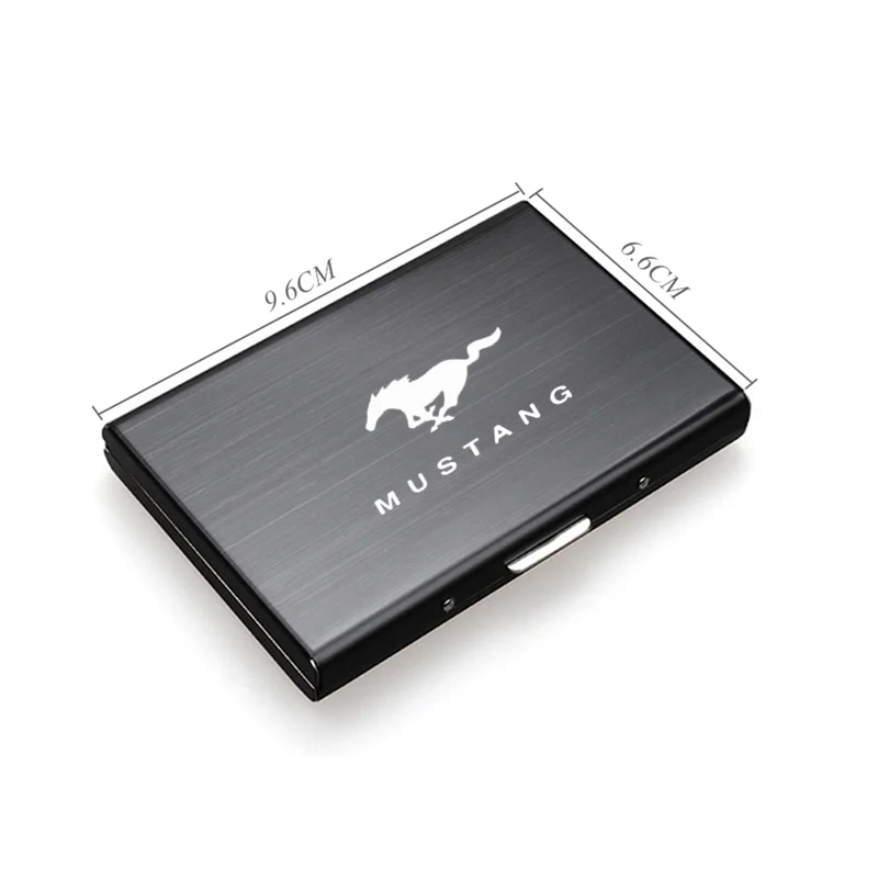 

Anti-Scan RFID Aluminum Metal Credit Card Holder Slim Blocking Business Card Protection Holder For Ford Mustang GT SHELBY