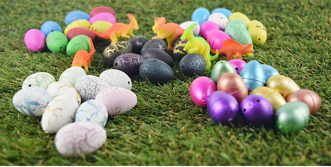

100PCS/set Magic Water Growing Dino Egg Hatching Colorful Dinosaur Add Cracks Grow Eggs Cute Children Kids Toy For Boys