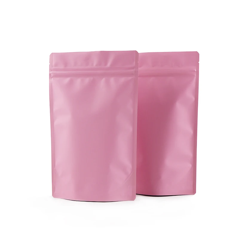 Матовая черный белый розовый цвет Алюминий Фольга упаковочный пакет дой-Пак Еда