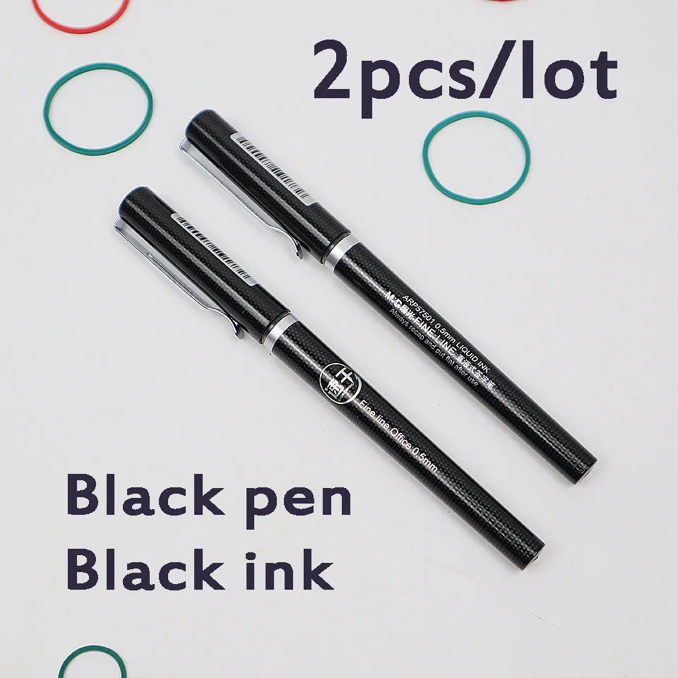 Ручка гелевая быстросохнущая с кончиком 2018 мм черная и синяя 2 шт./лот|Гелевые
