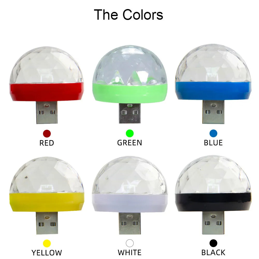 Мини USB LED Вечерние огни 3 Вт мини красочные диджейские Волшебные диско