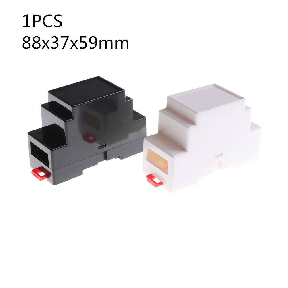 

1PCS DIN Rail PLC Junction Box Plastic Electronics Box Project Case 2Colors 88x37x59mm