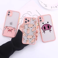 lovely little camera protection phone cases for iphone 11 12 13 pro xr xs max x 8 7 plus matte shockproof back cover funda